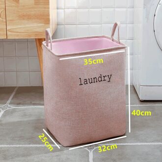 Capaciteit Wasmand Opvouwbare Wasmand Art Waterdicht Kinderen Speelgoed Mand Tuniek Vuile Kleren Mand Organizer M-roze