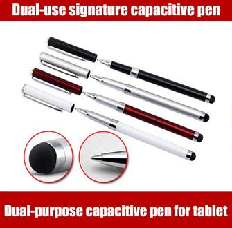 Capacitieve Stylus Universal Voor Ipad/Mobiele Telefoon Handschrift Pen En Capacitieve Stylus 2 In 1 rood wijn