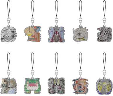Capcom Monster Hunter Wilds Metal Keychain Monster Icon 5 cm Assortment (10)
