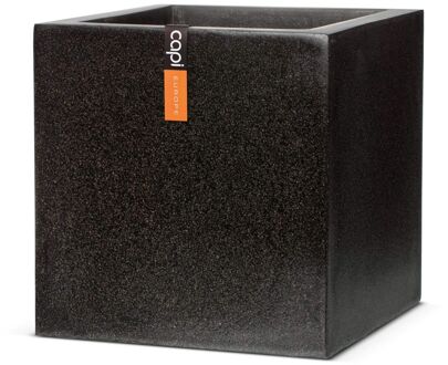 Capi Lux Terrazzo Bloempot 50 x 50 cm - Zwart