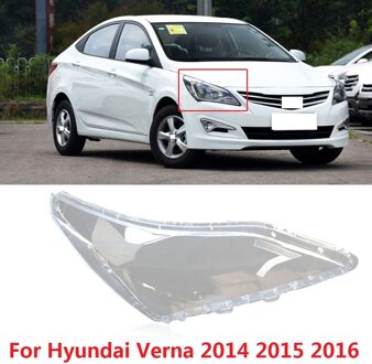 Capqx 1 Pcs Voor Hyundai Verna Koplamp Koplamp Lamp Cover Lampenkap Waterdichte Heldere Hoofd Licht Schaduw shell links kant