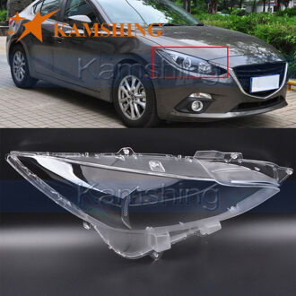 Capqx 1Pcs Voor Mazda 3 Mazda3 Axela Koplamp Glas Lampenkap Koplamp Lens Heldere Lamp Cover schaduw Shell links kant