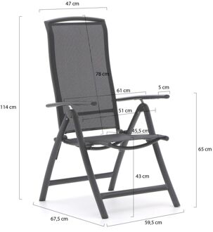 Capri/Bova balkonset 3-delig verstelbaar - Laagste prijsgarantie! Grijs