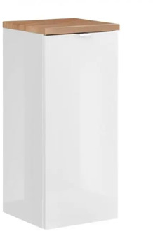 Capri White 811B FSC kolomkast 80x35cm met wasmand wit