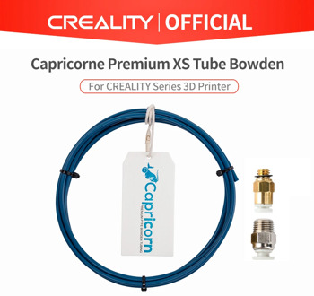 Capricorn Bowden PTFE Tubing XS Series 1M+1Pcs Quick Fitting + 1Pcs Straight Pneumatic Fitting Push to Connect for 3D Printer