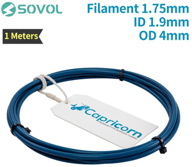 Capricorn Bowden PTFE Tubing XS Series Blue 1M/1.2M/2M for 1.75mm Filament ID1.9mm OD4mm Sovol New PTFE Tube 3D Printer Parts