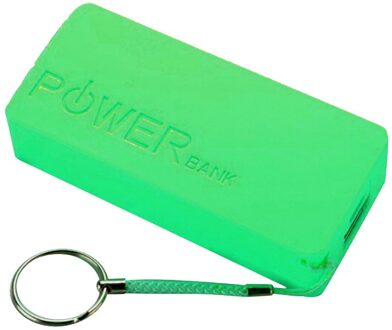 Caprpie 5600Mah 2X 18650 Usb Power Bank Acculader Case Lightweightdiy Power Bank Case Box Voor Iphone sumsang groen