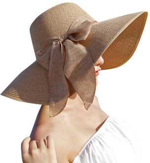 Caps Vrouwen Grote Rand Strooien Hoed Zon Floppy Wide Brim Hoeden Шляпа Strik Vouwen Strand Cap Модные Женские зимние Шап