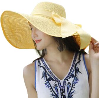 Caps Vrouwen Grote Rand Strooien Hoed Zon Floppy Wide Brim Hoeden Шляпа Strik Vouwen Strand Cap Модные Женские зимние Шап