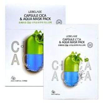 Capsule 2x Mask Pack Set - 3 Types Cica & Aqua