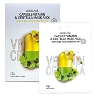 Capsule 2x Mask Pack Set - 3 Types Vitamin & Centella