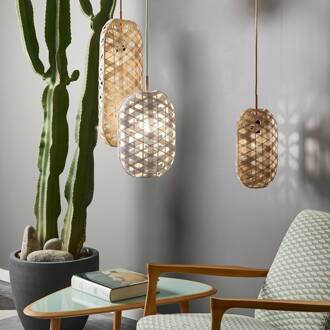 Capsule hanglamp small naturel Hout