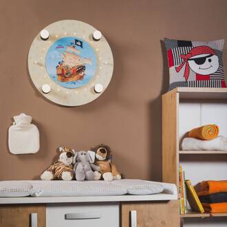 Capt'n Sharky wandlamp met LED lichteffecten beige, kleurrijk