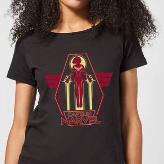 Captain Marvel Flying Warrior dames t-shirt - Zwart - S