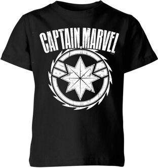 Captain Marvel Logo kinder t-shirt - Zwart - 134/140 (9-10 jaar)