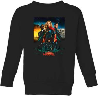 Captain Marvel Movie Starforce Poster kindertrui - Zwart - 146/152 (11-12 jaar) - XL