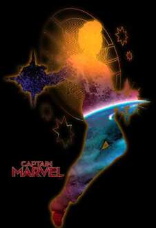 Captain Marvel Nebula Flight t-shirt - Zwart - L