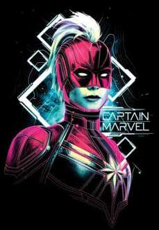 Captain Marvel Neon Warrior hoodie - Zwart - L - Zwart