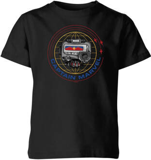 Captain Marvel Pager kinder t-shirt - Zwart - 98/104 (3-4 jaar) - XS