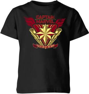 Captain Marvel Protector Of The Skies kinder t-shirt - Zwart - 134/140 (9-10 jaar) - Zwart - L