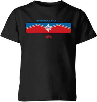 Captain Marvel Sending kinder t-shirt - Zwart - 98/104 (3-4 jaar) - XS