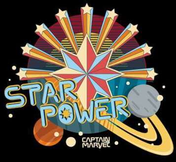 Captain Marvel Star Power hoodie - Zwart - L - Zwart