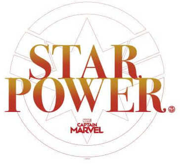 Captain Marvel Star Power t-shirt - Wit - S - Wit