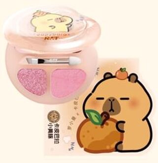 Capybara Edition 4-Color Eyeshadow Palette - 3 Colors #04/04A Chocolate Berry - 2.5g