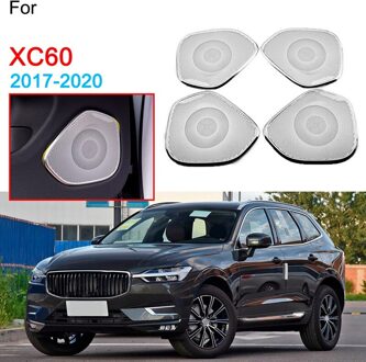 Car Audio Speaker Tweeters Cover Trim Sticker Voor Volvo XC60 Auto Interieur Accessoires Rvs