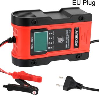 Car Battery Charger 12V-24V 6A Intelligente Puls Lading Beheerder & Desulfator Voor Auto Motorfiets Lood-zuur batterij Agm Gel EU plug