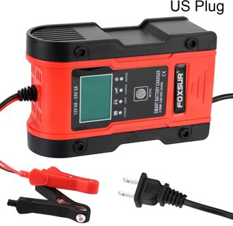 Car Battery Charger 12V-24V 6A Intelligente Puls Lading Beheerder & Desulfator Voor Auto Motorfiets Lood-zuur batterij Agm Gel US plug