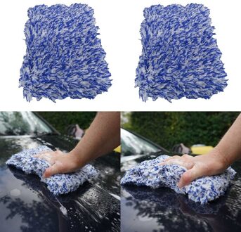Car Care Handschoen Pluche Zachte Microvezel Wassen Mitt Microfiber Car Cleaning Handschoen 2 Stuks