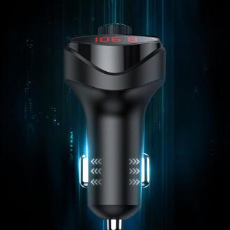 Car Charger Fm-zender Auto Audio Handenvrij MP3 Player Card Auto Kit 3.4A Dual Usb Auto Telefoon Sigarettenaansteker Oplader zwart