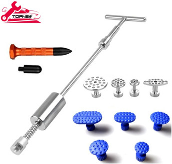 Car Dent Repair Puller Kit Puller Slide Hammer T-Bar Tool Dent Removal Pulling Tabs for Car Auto Body Hail Damage Remover