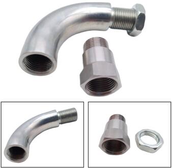 Car Exhaust O2 Oxygen Sensor Extender 90 degree 02 bung Extension M18 X 1.5