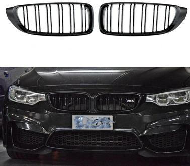 Car Front Kidney Grill Grilles Replacement Gloss Black for BMW F32 F33 F36 428I 435I M3 M4 Type
