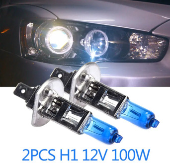 Car Halogen Headlights Auto White Bulbs 6000K 12V 100W H1 Super Bright