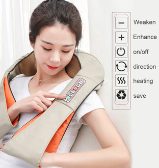 Car/Home U Shape Electrical Massage Shiatsu Back Shoulder Body Neck Massager Multifunctional Shawl Infrared Heated Kneading