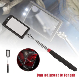 Car Inspection Tools LED Lighted Vehicle Inspection Mirror Flexible Adjustable Telescoping Mirrors 360 Degree Swivel Extend