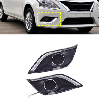 Car LED Daytime Running Lights Waterproof Fog Lamp Fit for Nissan Almera Latio Sunny Versa 2014 2015 2016 2017