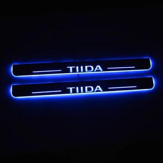 Car LED Door Sill For Nissan Tiida Hatchback C11 C11X C12 Tiida Sedan SC11 SC12 Scuff Plate Door Welcome Pedal Light Assembly