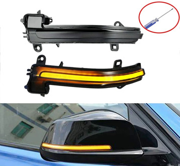 Car LED Dynamic Rearview Mirror Light Turn Signal Light Indicator Blinker For-BMW F20 F21 F22 F30 E84 1 2 3 4 Series
