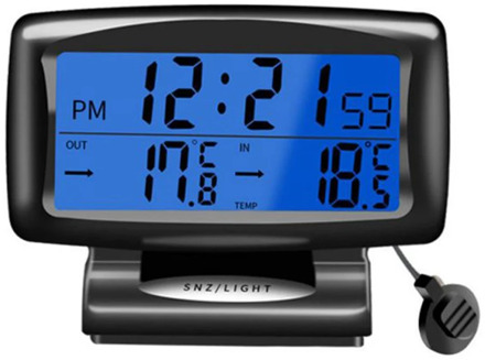 Car Led Thermometer Time Electronic Clock Watch Car Night Light Clock Temperature Display Car Interior Products Luminous Auto Ac