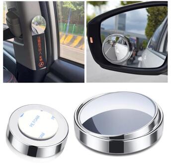 Car Mirror Car Back Seat Safety View Rear Baby Child 360-degree Rotating Car Small Round Safety Rearview Mirror Zilver