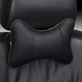 Car Neck Headrest Pillow Cushion Head Support For Peugeot 206 207 208 301 307 308 407 408 508 607 3008 4008 5008 RCZ leer zwart