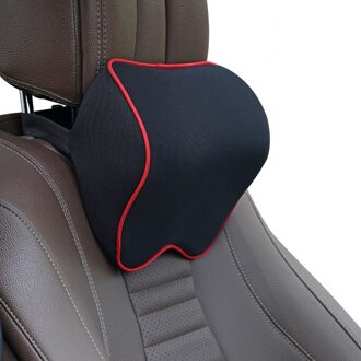 Car Neck Headrest Pillow Cushion Head Support For Peugeot 206 207 208 301 307 308 407 408 508 607 3008 4008 5008 RCZ rood lijn