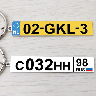 Car Number Plate Keychain,Any Country Personalized Number Plate Keychain,Engraved Number Plate Key Ring,Anti-lost Keyring