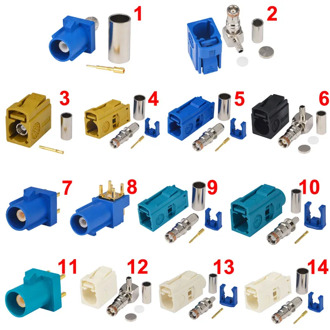 Car Radio Antenna Connector Fakra A Fakra B Fakra C Fakra K Fakra Z for GPS RF Communications Systems