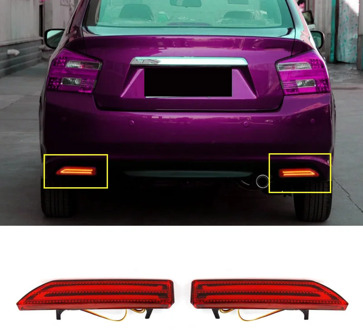 Car Rear Bumper Light Guide Strip with Driving Brake Dual Function Rear Lamp Tail Light for Honda CRV 2009 CITY 2013