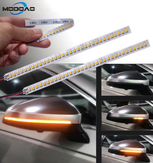 Car Rearview Mirror Indicator Lamp Streamer Strip Flexible Turn Signal Light Strip Amber 12V Car Decoration Car LED Strip Light